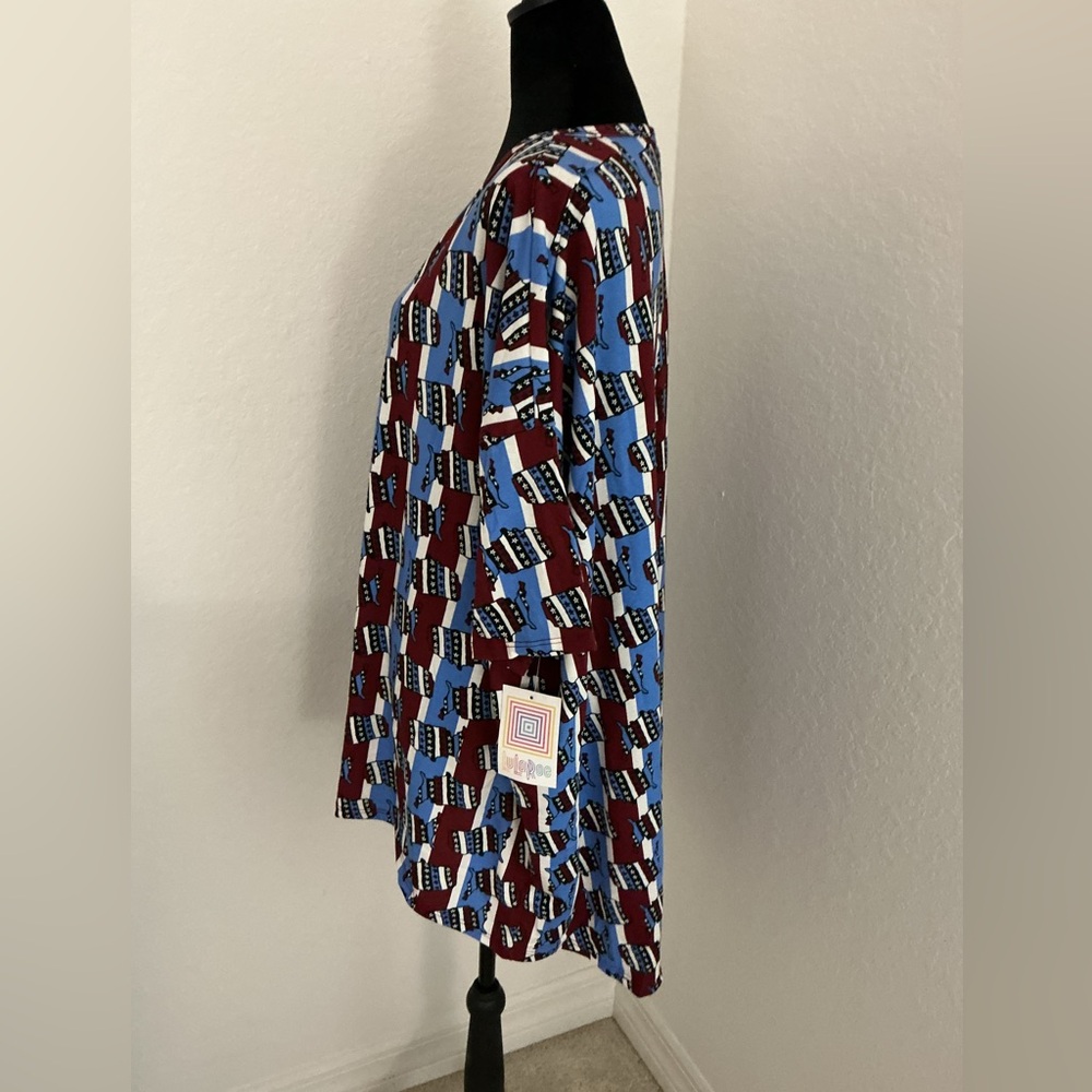 LuLaRoe Irma US Star striped Print Oversized Tunic Top – Size 3X – NWT - Picture 8 of 14